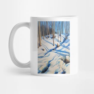 Winter walk - snowy woods painting Mug